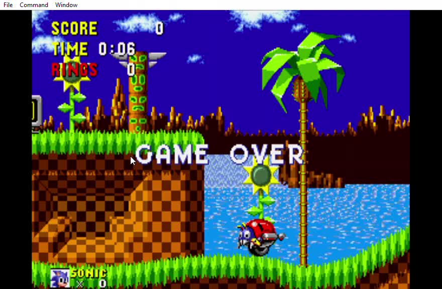 Game Over - Sonic the Hedgehog (16-bit)