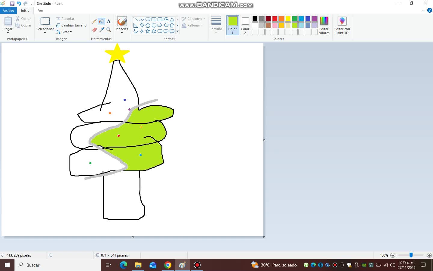 como dibujar un arbol de navidad