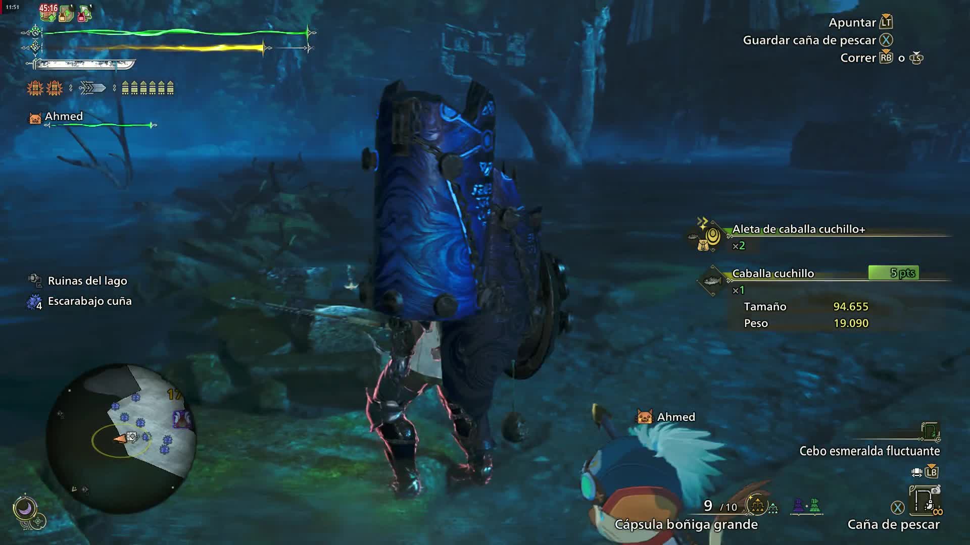 Monster Hunter Wilds - Pesca nocturna con el cielo estrellado y rugidos de fondo Monster Hunter Wilds - Pesca nocturna con el cielo estrellado y rugidos de fondo