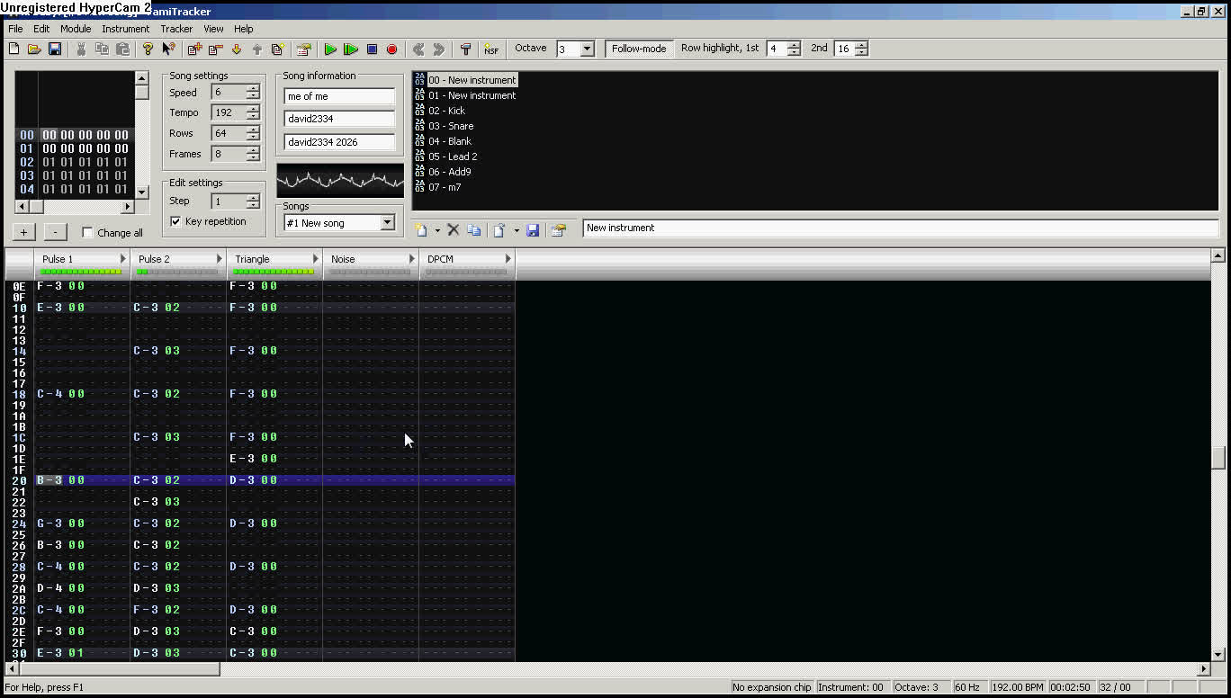 hi baby - fami tracker song hi baby - fami tracker song