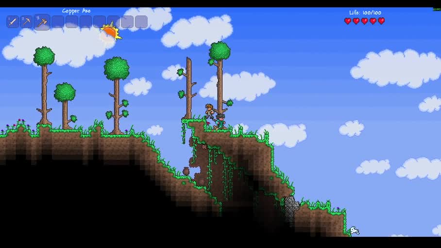 Let's Play Terraria - MOUNTAIN HOUSE - Part 1