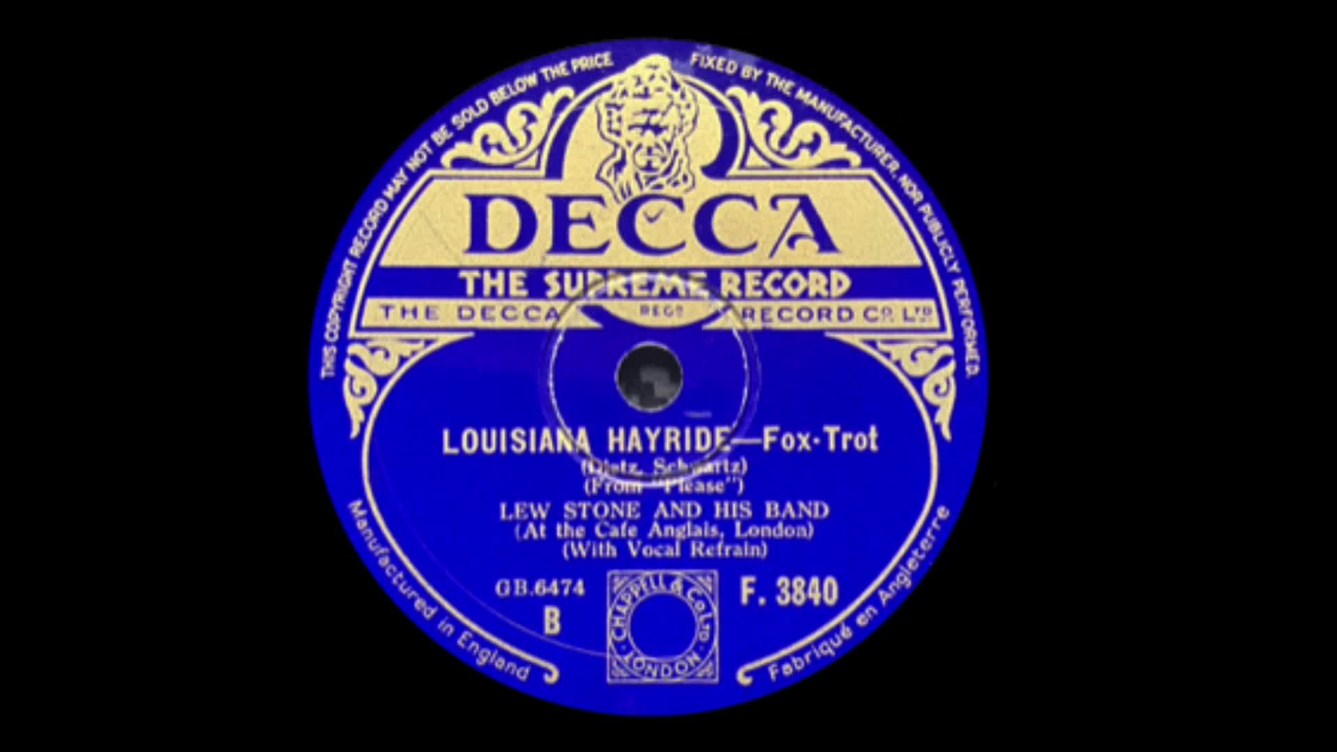 Louisiana Hayride â Lew Stone And His Band (1934) Louisiana Hayride â Lew Stone And His Band (1934)