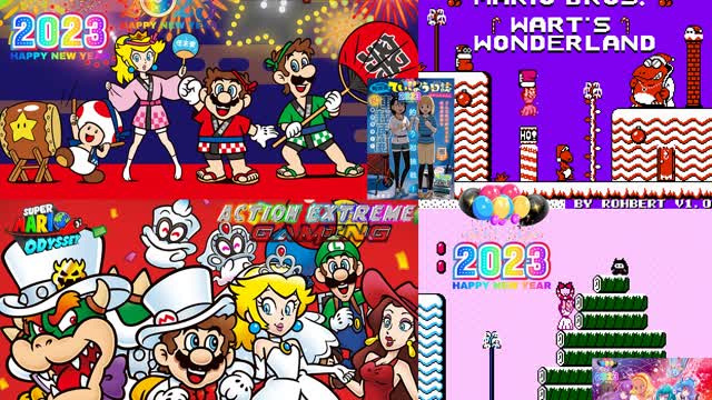 Happy New Years of 2023! [SMB2: Wart's Winter Wonderland Rom Hack]