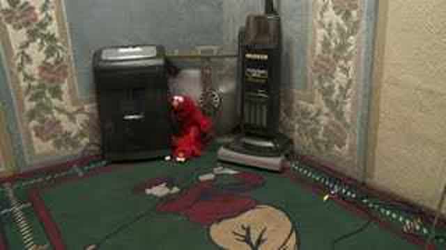 vintage metal box fan destruction