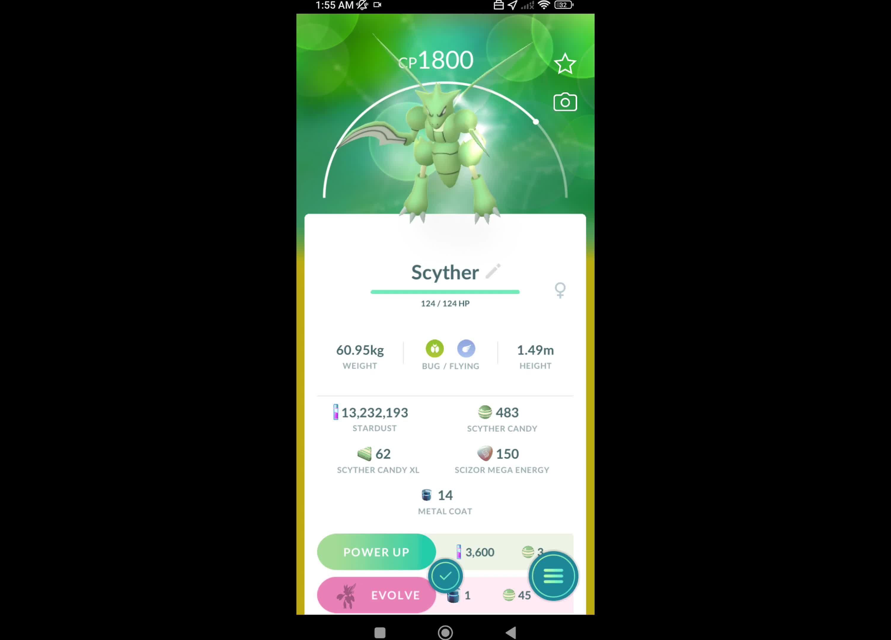 Pokémon GO-Purifying Shadow Scyther