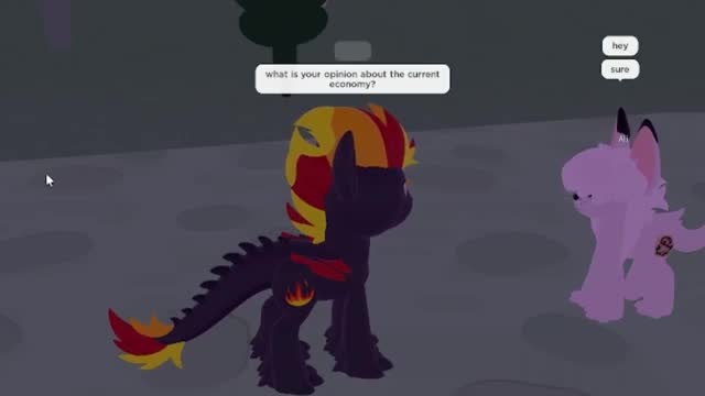 Asking the important questions in a Roblox MLP RP game