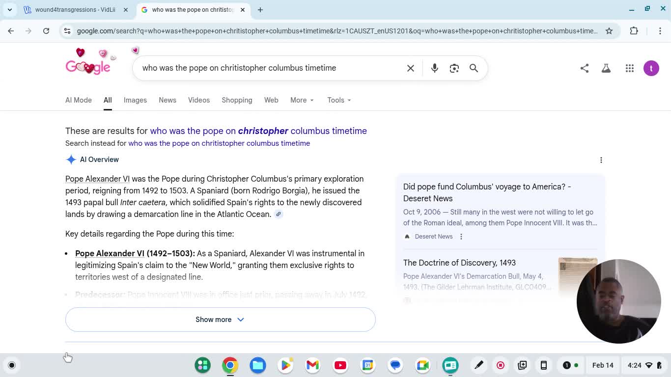 Christopher Columbus did not rule America. Pope Alexander VI took over the natives