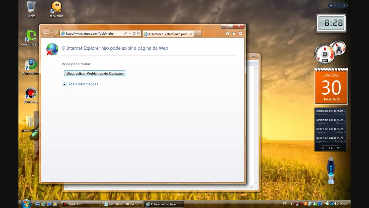 como remover uma manchete/feed no windows vista!