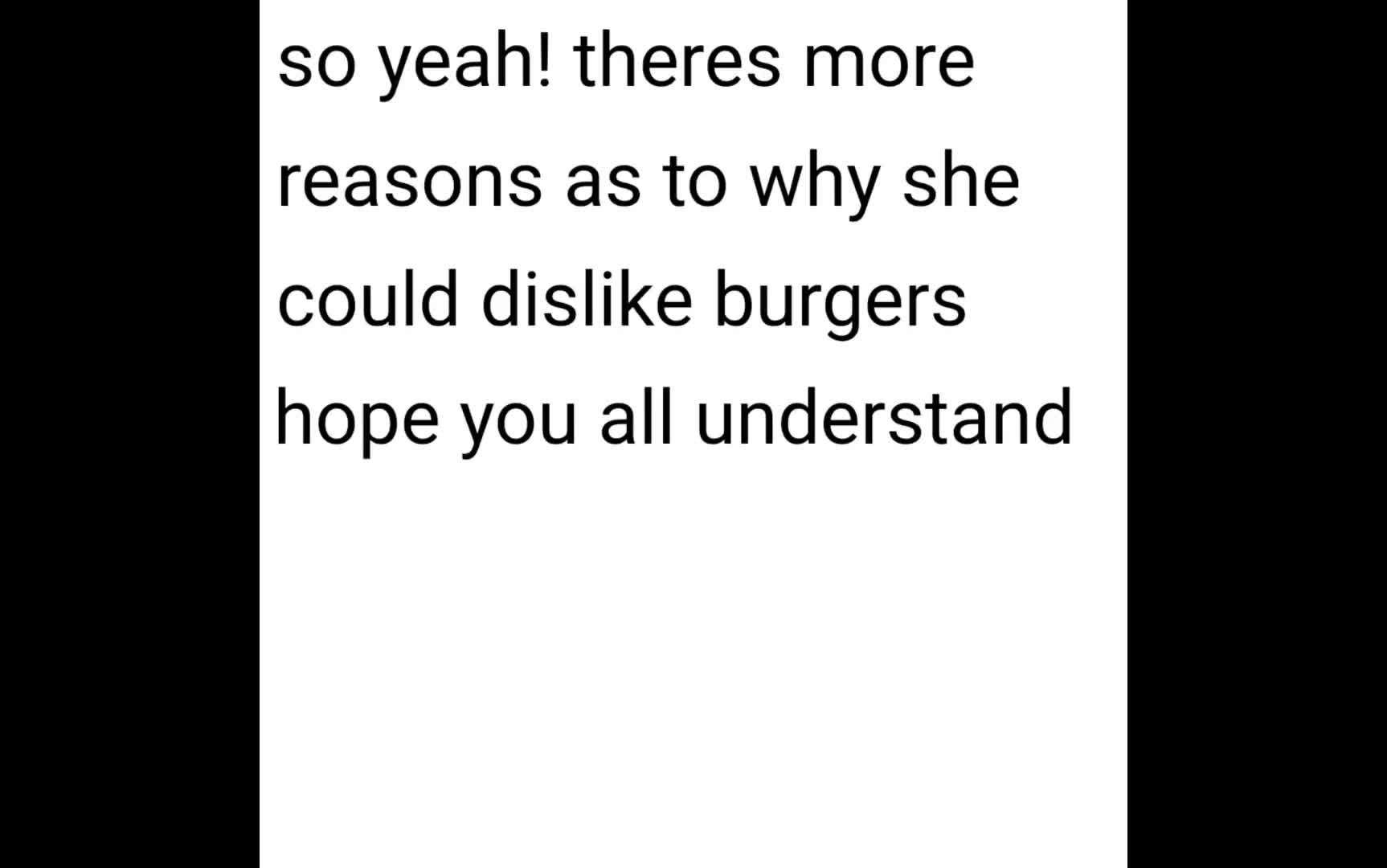 why Shanmu could dislike burgers