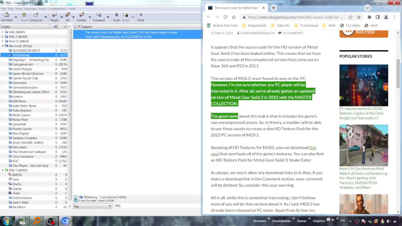 VNS: Just The News – Open World, DRM, And Stop Criticizing Games (May 6, 2026: Part 1)