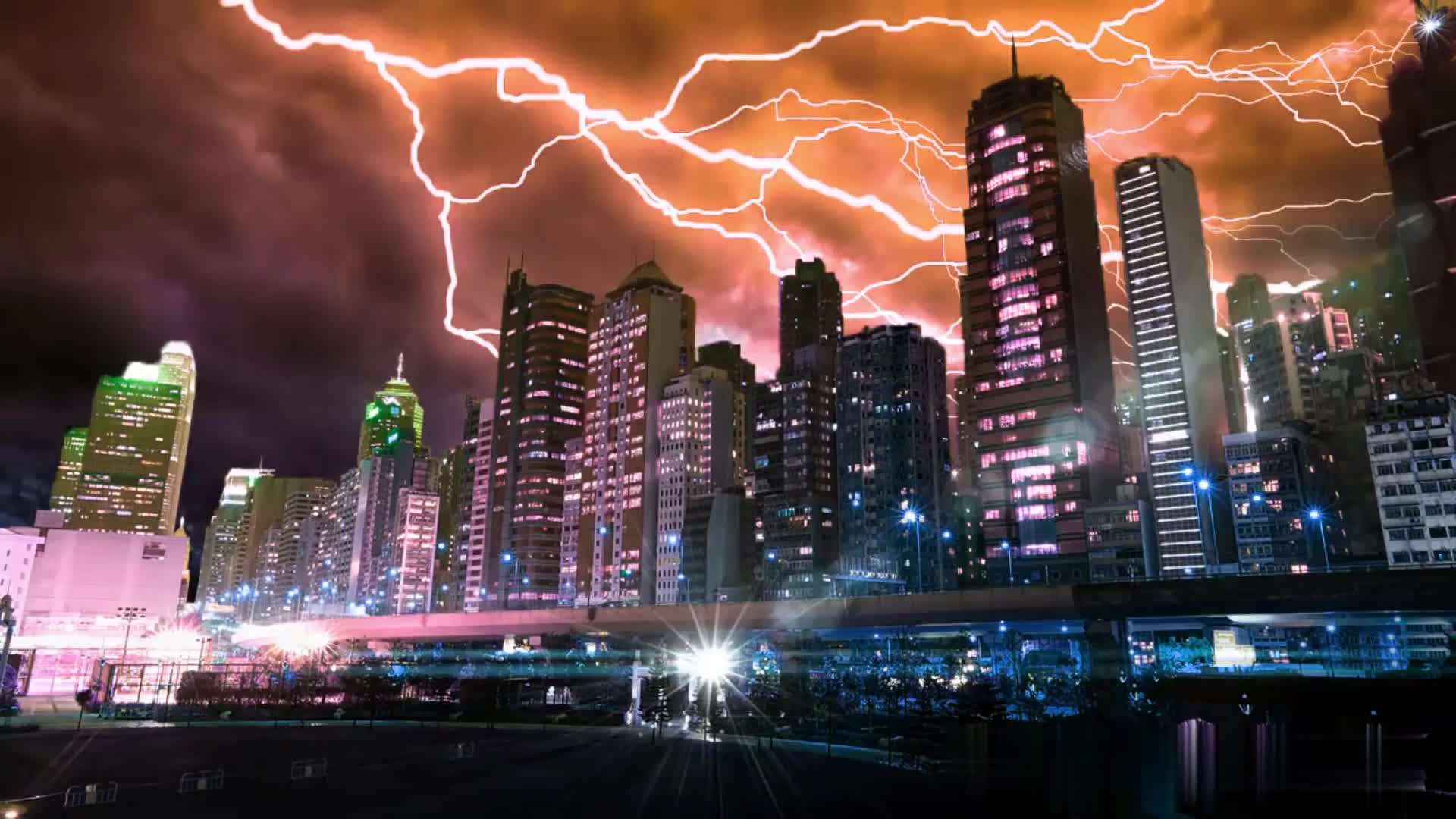 ( OLD VIDEO ) Transformative OF MY WORK USING YOUTUBE PUBIC DOMAIN. SHORT & RELAX CITY THUNDERSTORM!