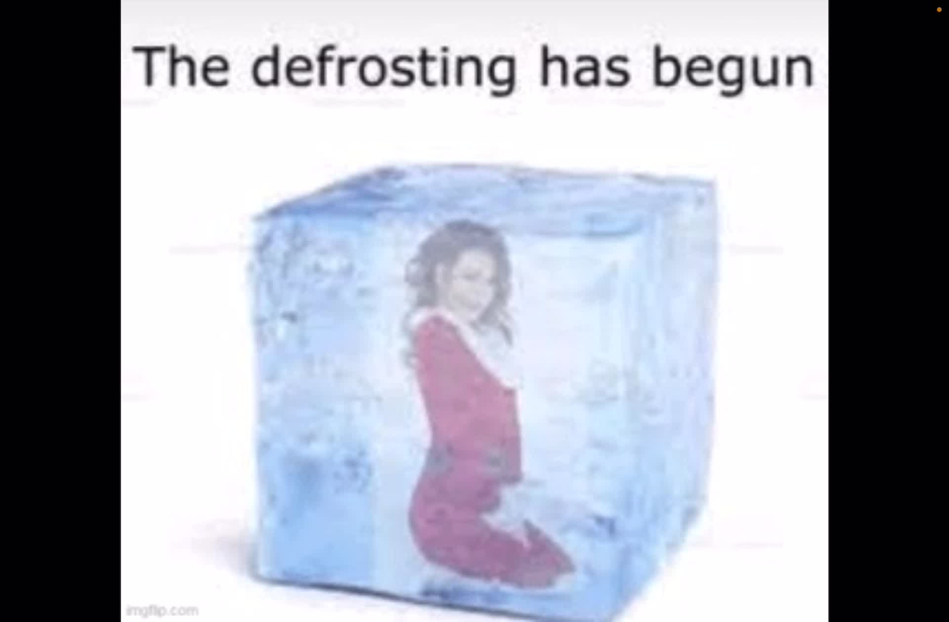 The defrosting has begun…