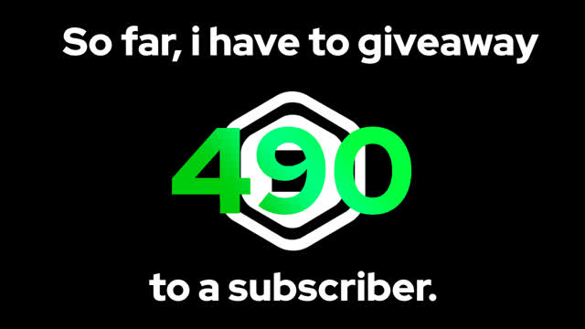 Clicking on this video gives one of my subscribers 10R$ (490R$)