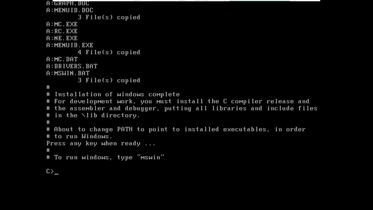 How to install Windows 1.0 DR5 in VMware