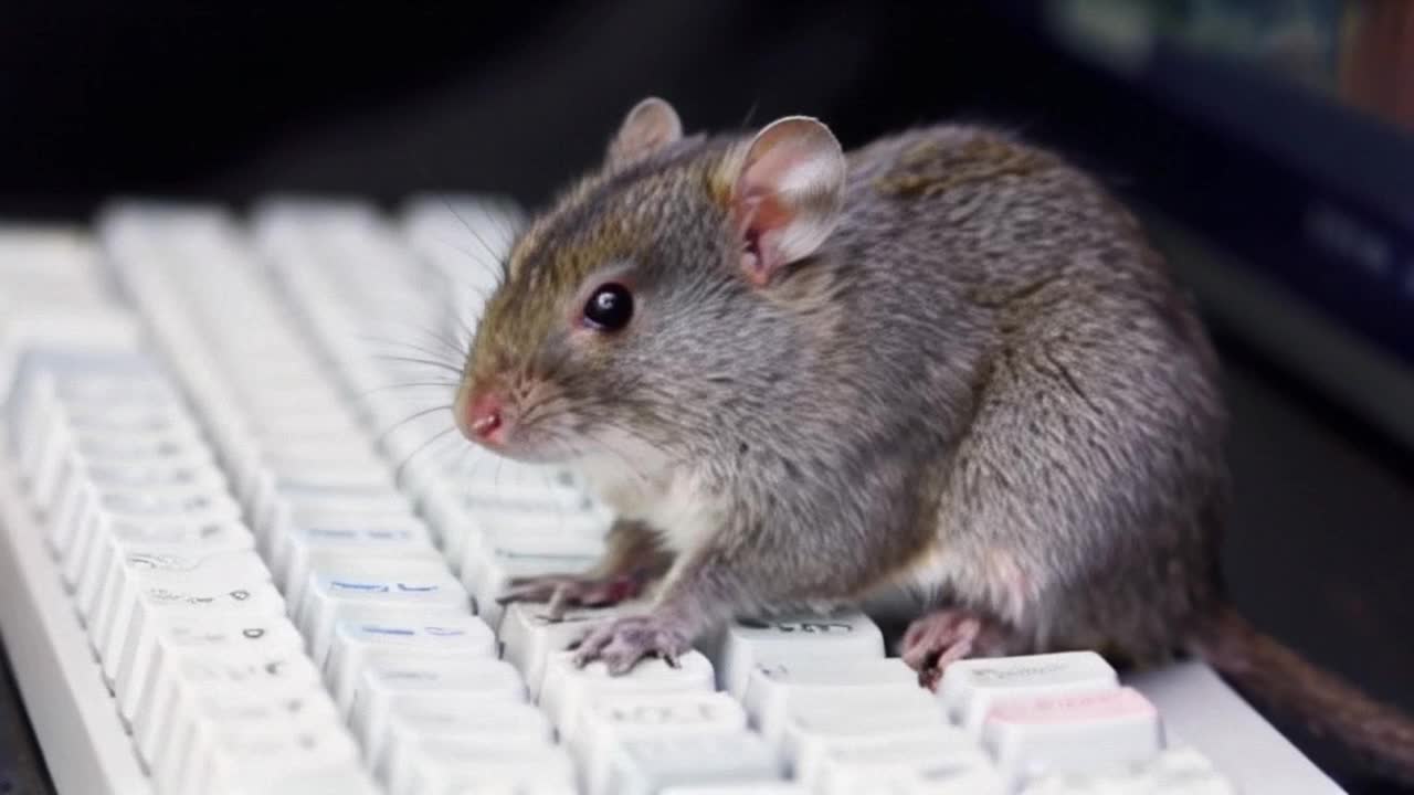 Maus vor dem computer