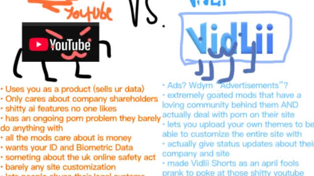 Vidlii vs youtube