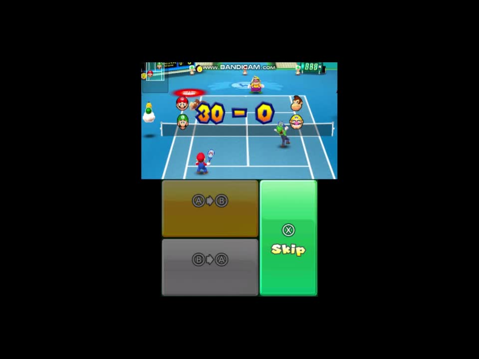 mario tennis open 3ds gameplay!!