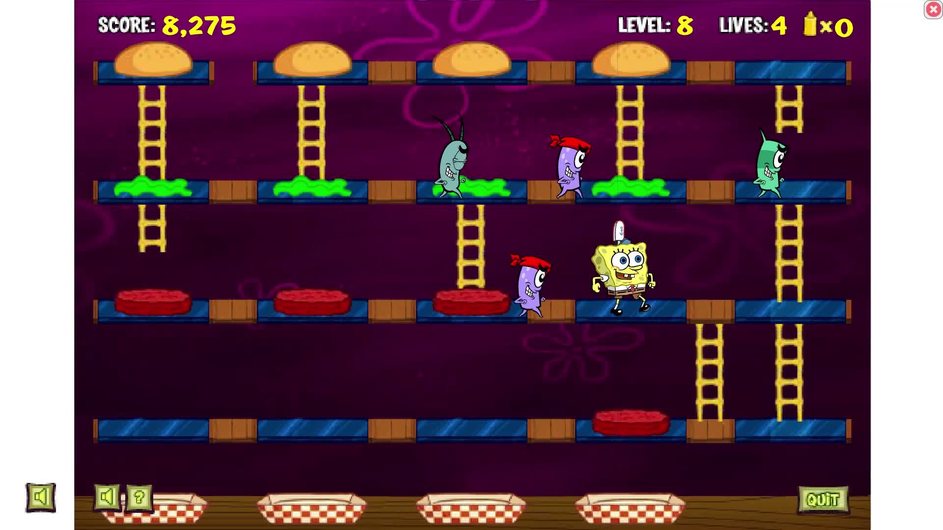 El BurgerTime de Bob Esponja que nunca me pude pasar... Y ya veo porque🥲