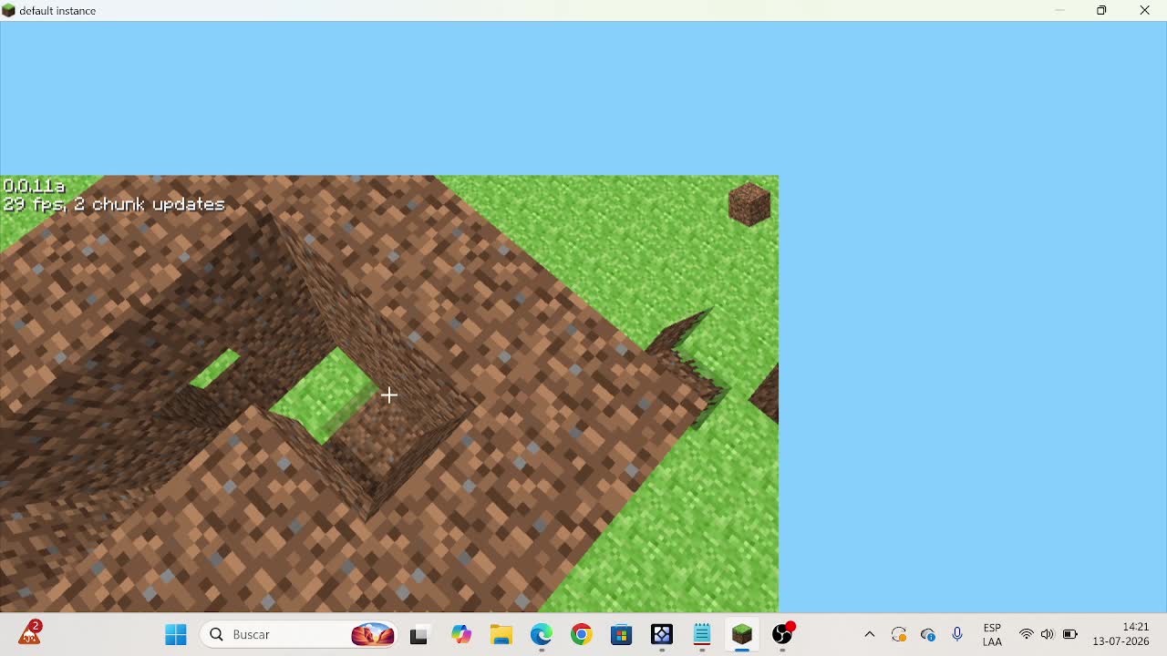 minecraft 0.0.11a 17th may 2009 notch test DRIT HOUSE!