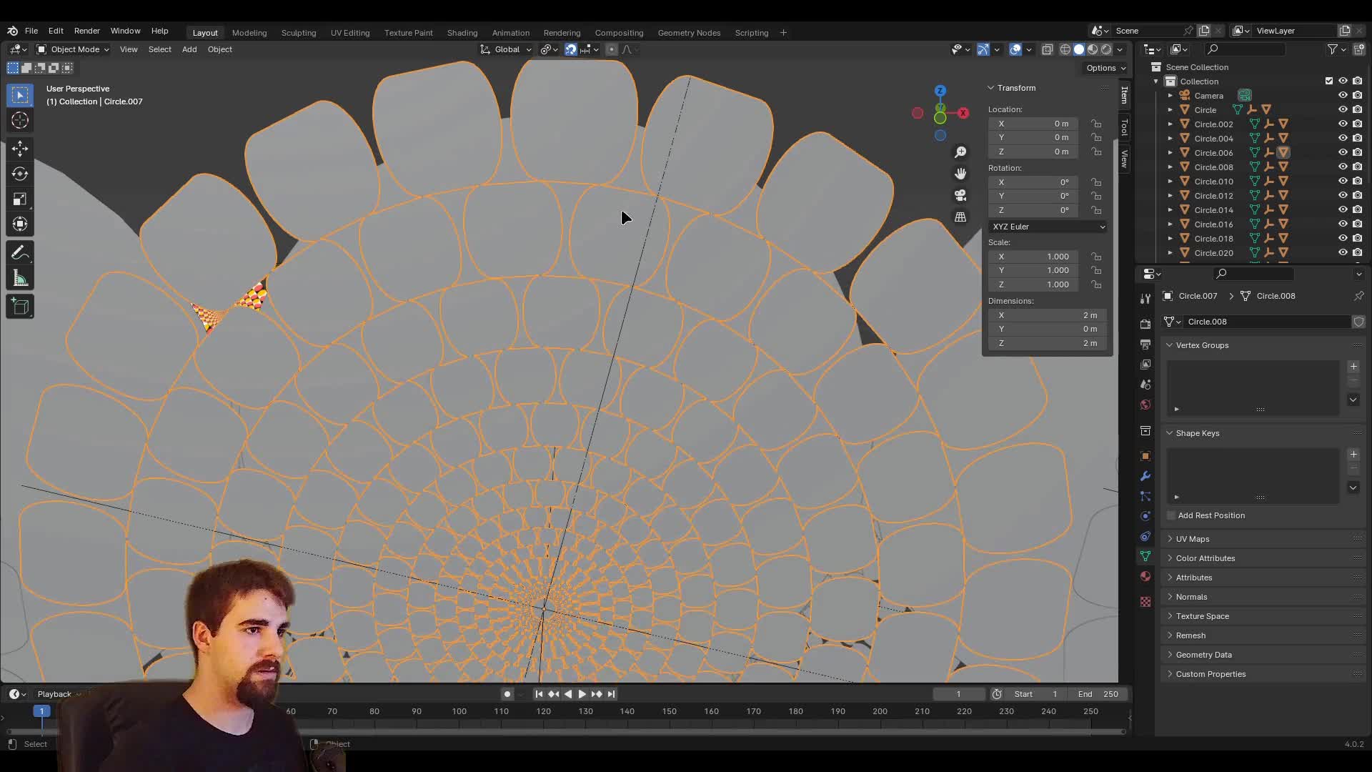 Making optical illusions in Blender N°24: Rotating Snakes