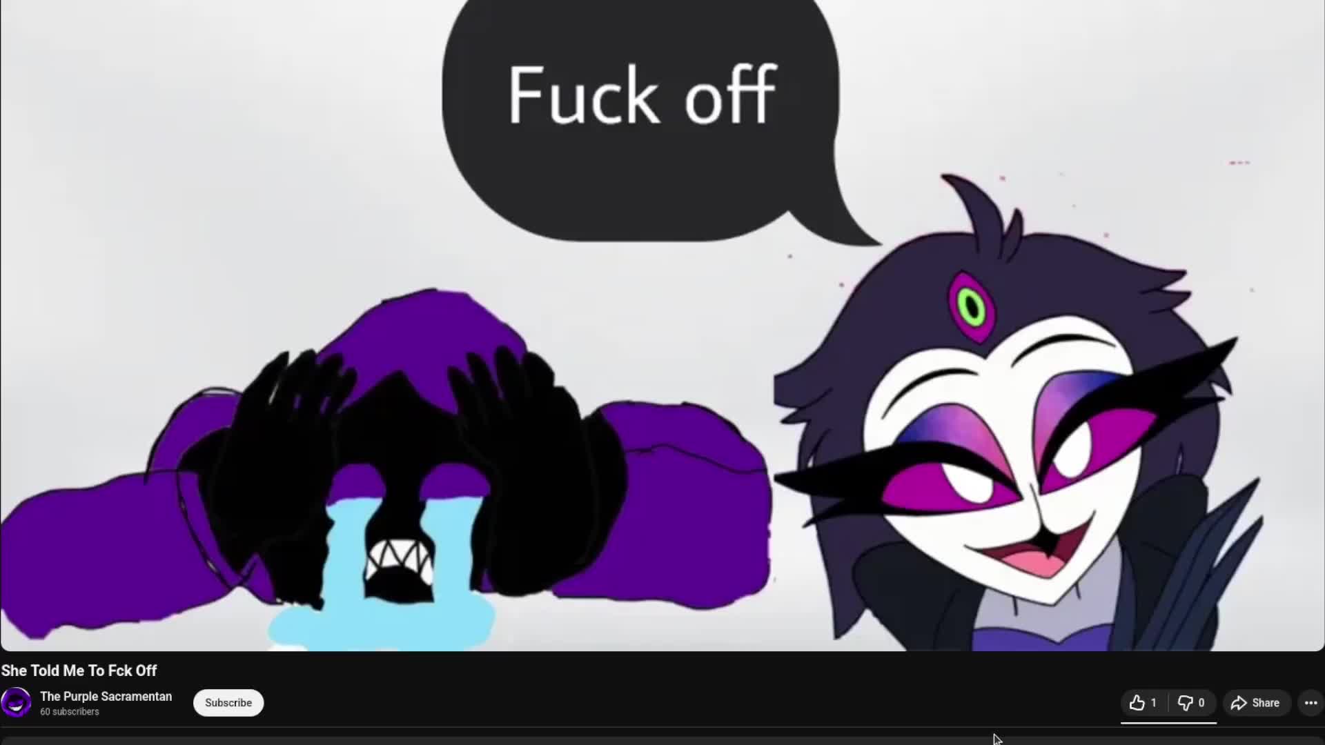 The Purple Spergramentan CRIES Over Rosa Leaving Him LOL!