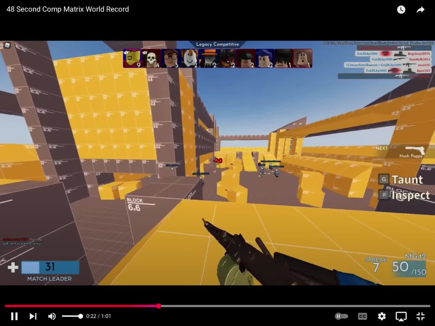 48 Second Comp Matrix World Record (CoLOLby)