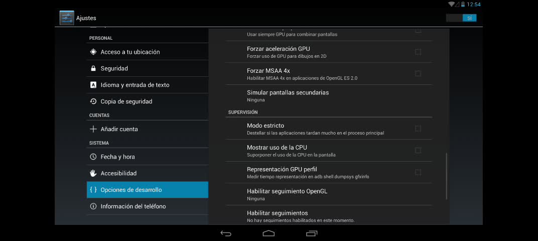 Mostrando Android 4.2 Tablet