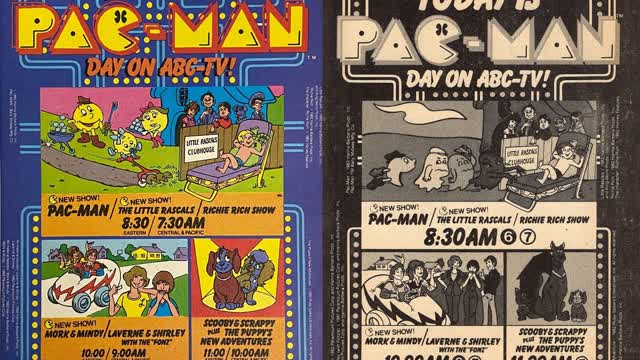 Scooby Doo & Scrappy Doo & Pac Man (1982 ABC Saturday Morning Commercial Promo Ad)