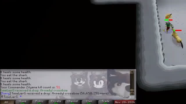 51kc Armadyl Cbow on My Iron in OSRS