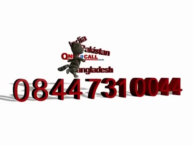 3d animation ad for only a call with 3d model