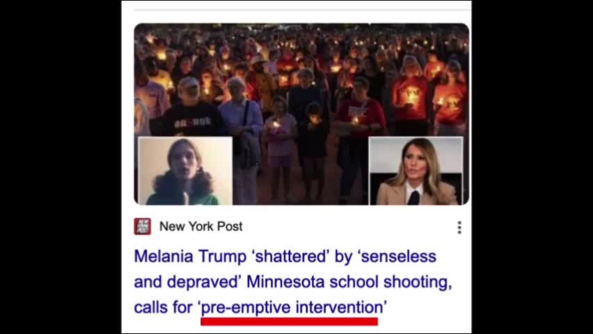 WARNING! MELANIA TRUMP CALLS FOR PRECRIME PREDICTIVE POLICING ONLINE TO PREVENT SCHOOL SHOOTINGS!