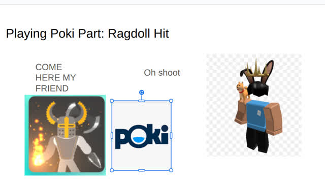 Playing Poki Part: RAGDOLL HIT