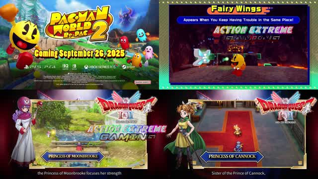 Pac Man World 2 Re-Pack (September 26,2025) Release Date Trailer + Dragon Quest I & II HD-2D Remake