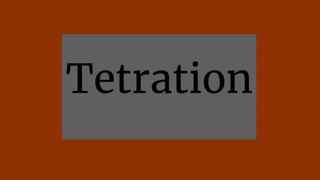 Tetration (Iterated Exponentiation) Tetration (Iterated Exponentiation)