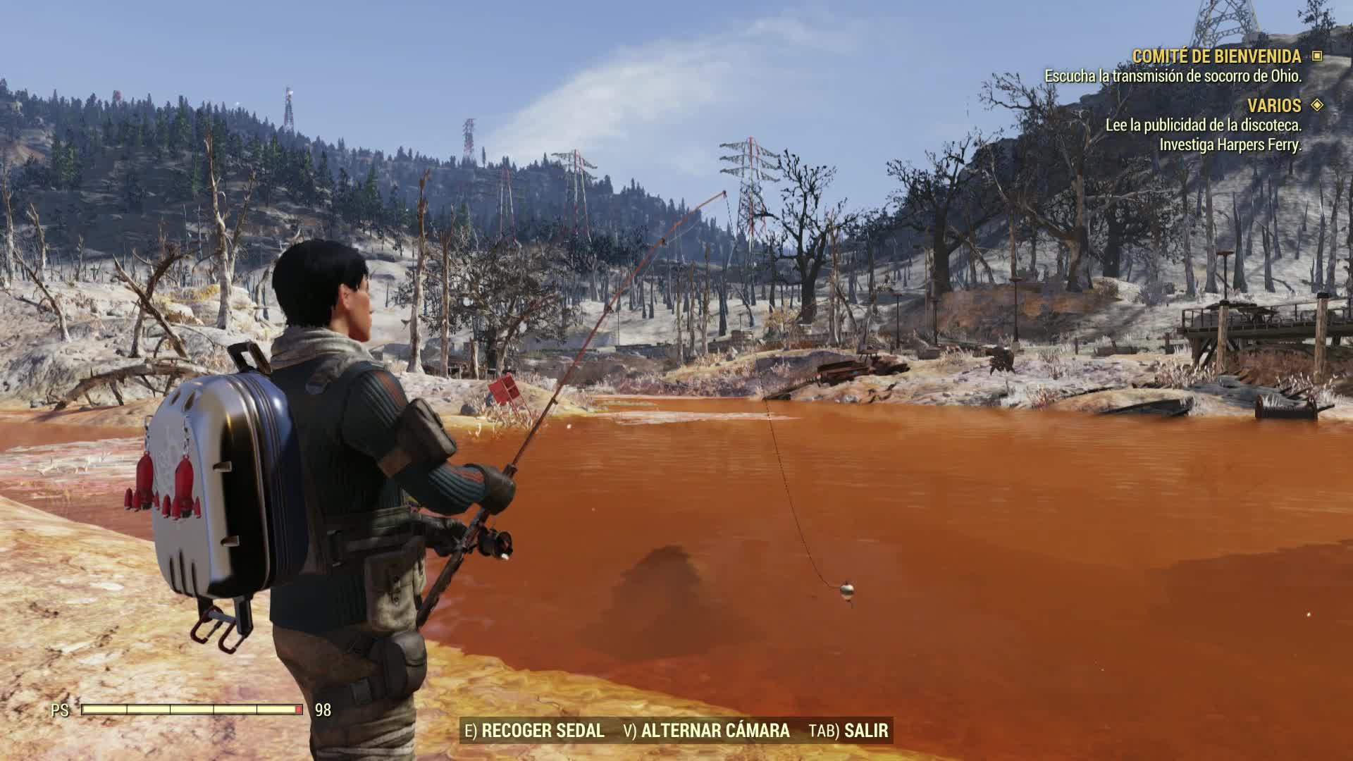 Fallout 76 - Pesca extremadamente tóxica y con peligros externos Fallout 76 - Pesca extremadamente tóxica y con peligros externos