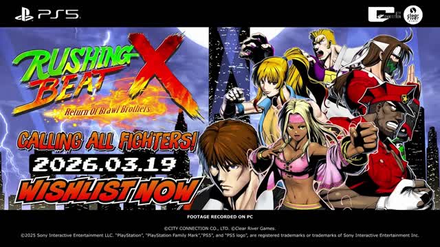 Rushing Beat X: Return of Brawl Brothers - Release Date Trailer [March 19,2026]