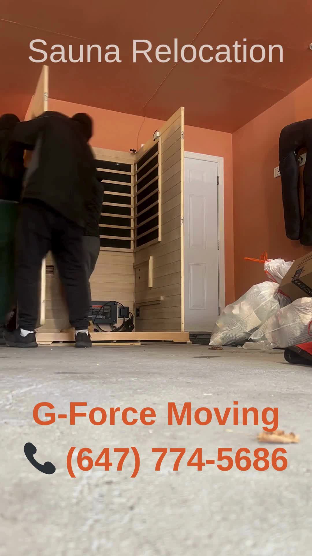 Sauna Moving Project Completed