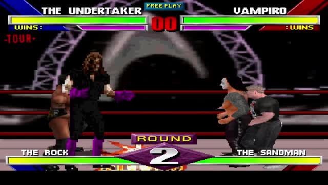 Ikemen Go WWF Wreslermania WWF VS The Alliance in WCW arena.