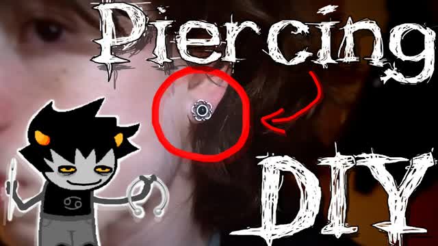 Como hacerte un piercing EN CASA asi facilito bien emo