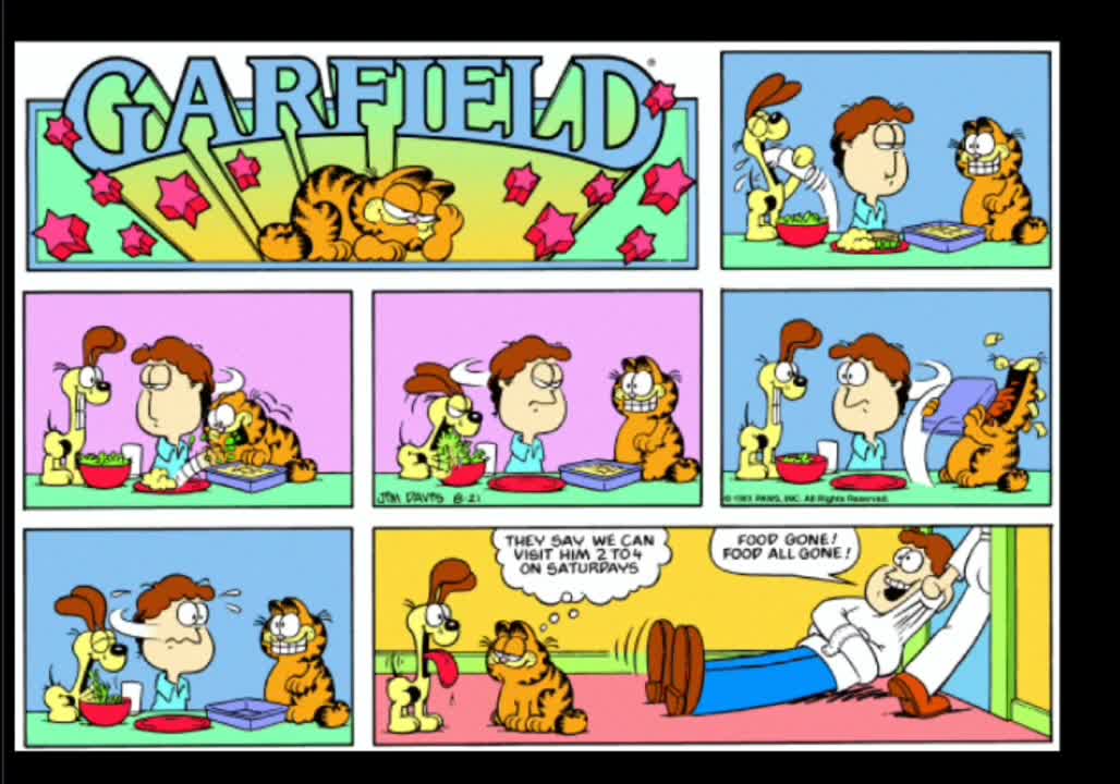 Garfield and Odie eat all of Jon's Food (Microsoft Sam Dub)