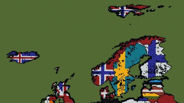 Minecraft World Flag Map - Part 3 - The Nordics