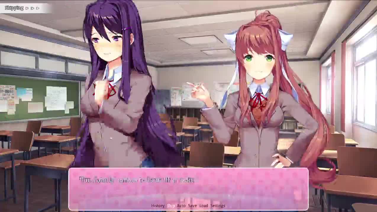 Playing throguh the DOKI DOKI literature Club by skipping :v Playing throguh the DOKI DOKI literature Club by skipping :v
