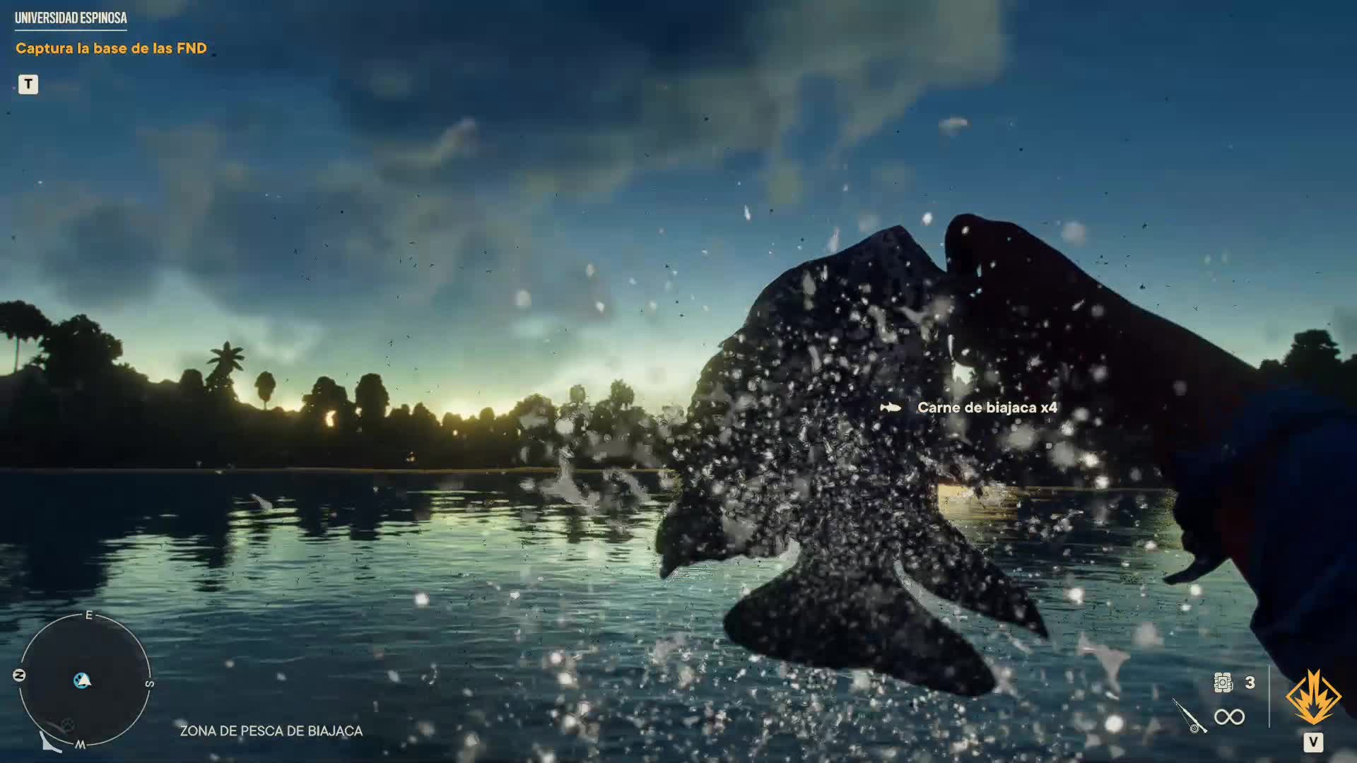 FarCry®6 - Pesca hasta al amanecer en compañía del gato fantasma y muchos bichos FarCry®6 - Pesca hasta al amanecer en compañía del gato fantasma y muchos bichos
