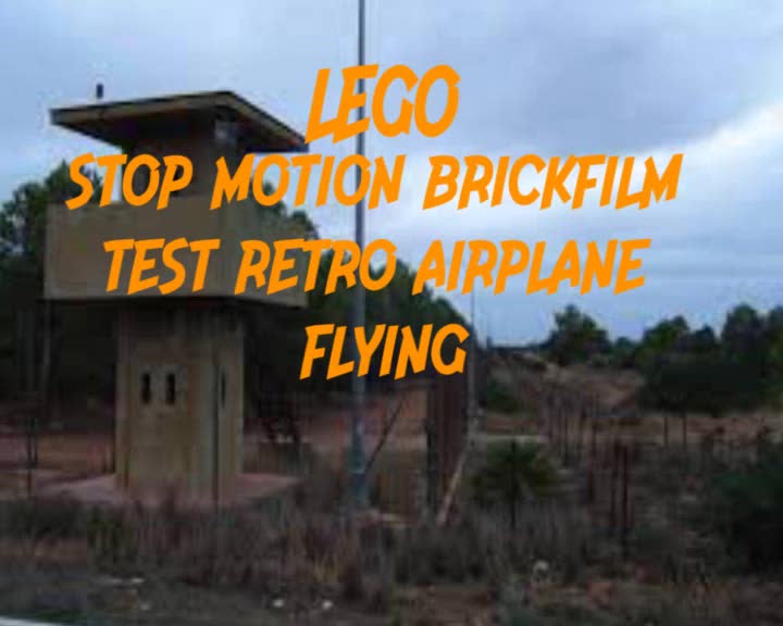 LEGO stop motion brickfilm test retro airplane fly