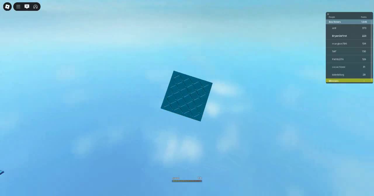 i rideded a box down a slide