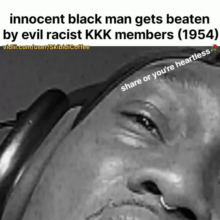 Innocent black man gets beaten by evil racist KKK members (1954)